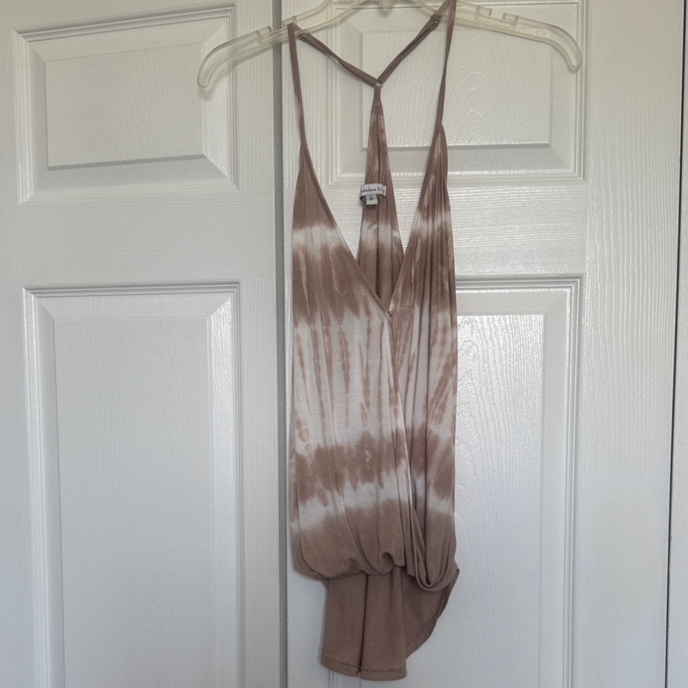Young Fabulous & Broke Brown and Cream Tank Top